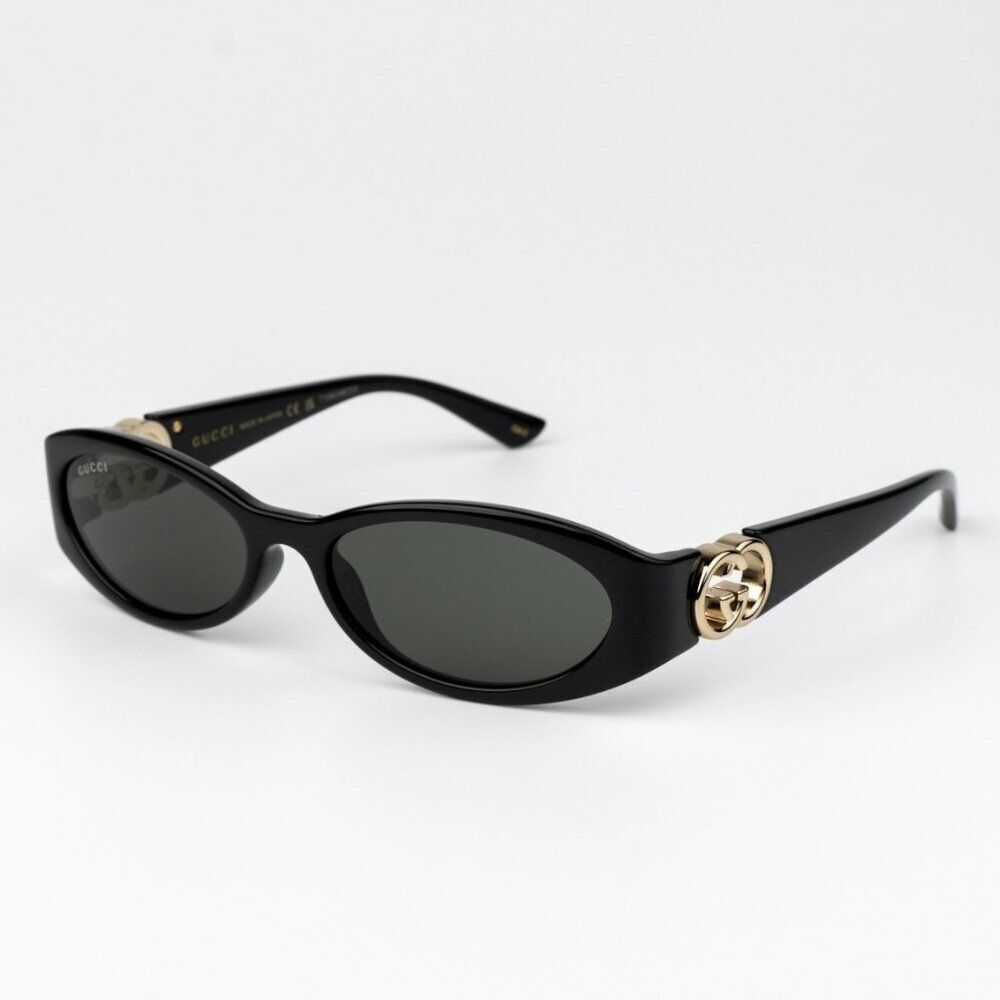 Gucci Men Sunglasses Black Grey Oval GG1660S 001 BRAND NEW - Picture 2 of 13